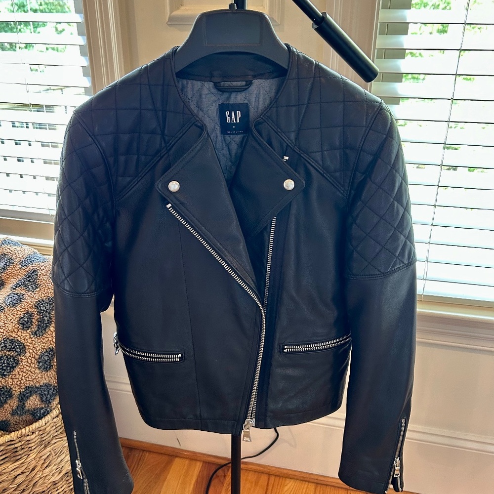 Gap Leather Jacket SZ M